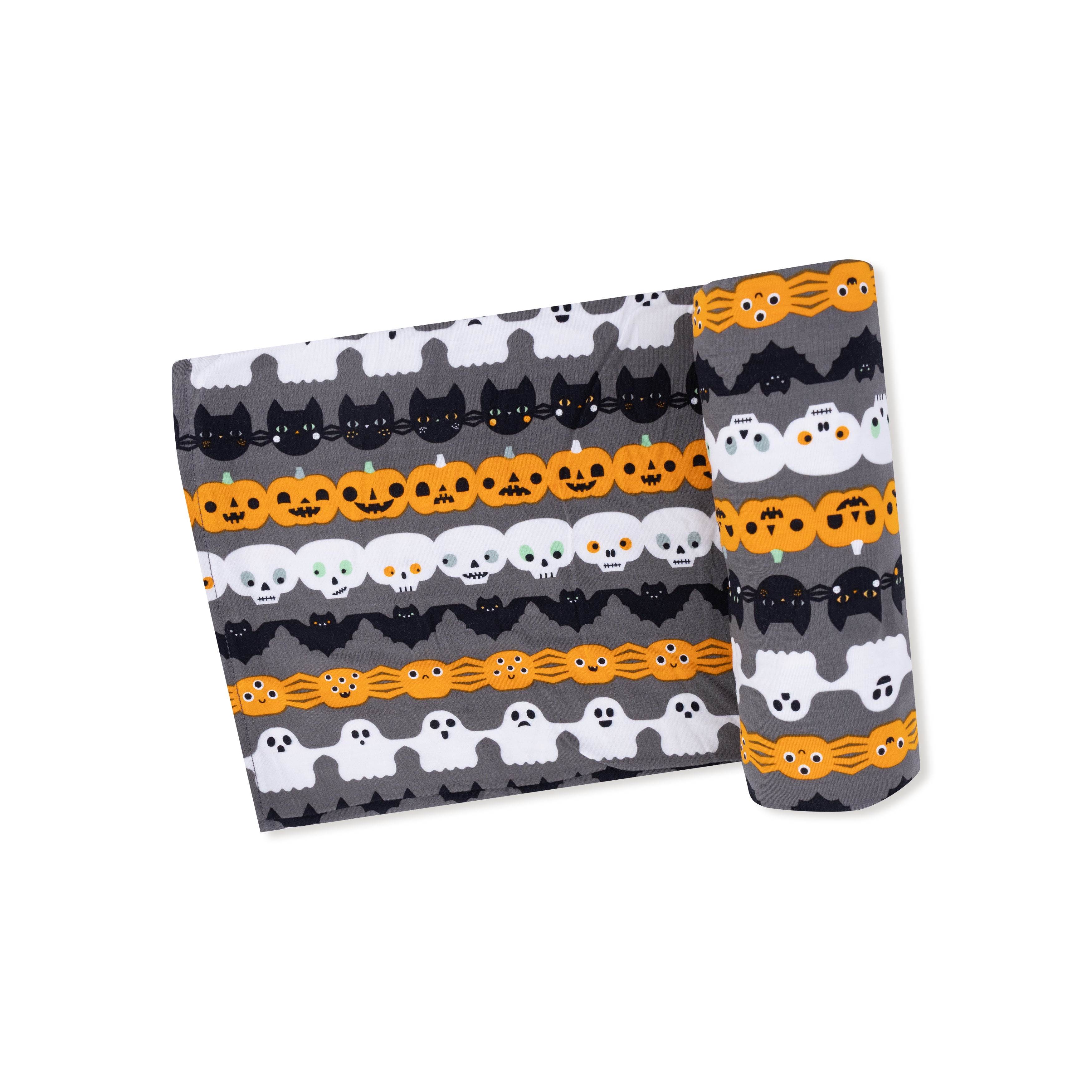Swaddle Blanket in our  Halloween Paper Garland Glow In The Dark print from Angel Dear