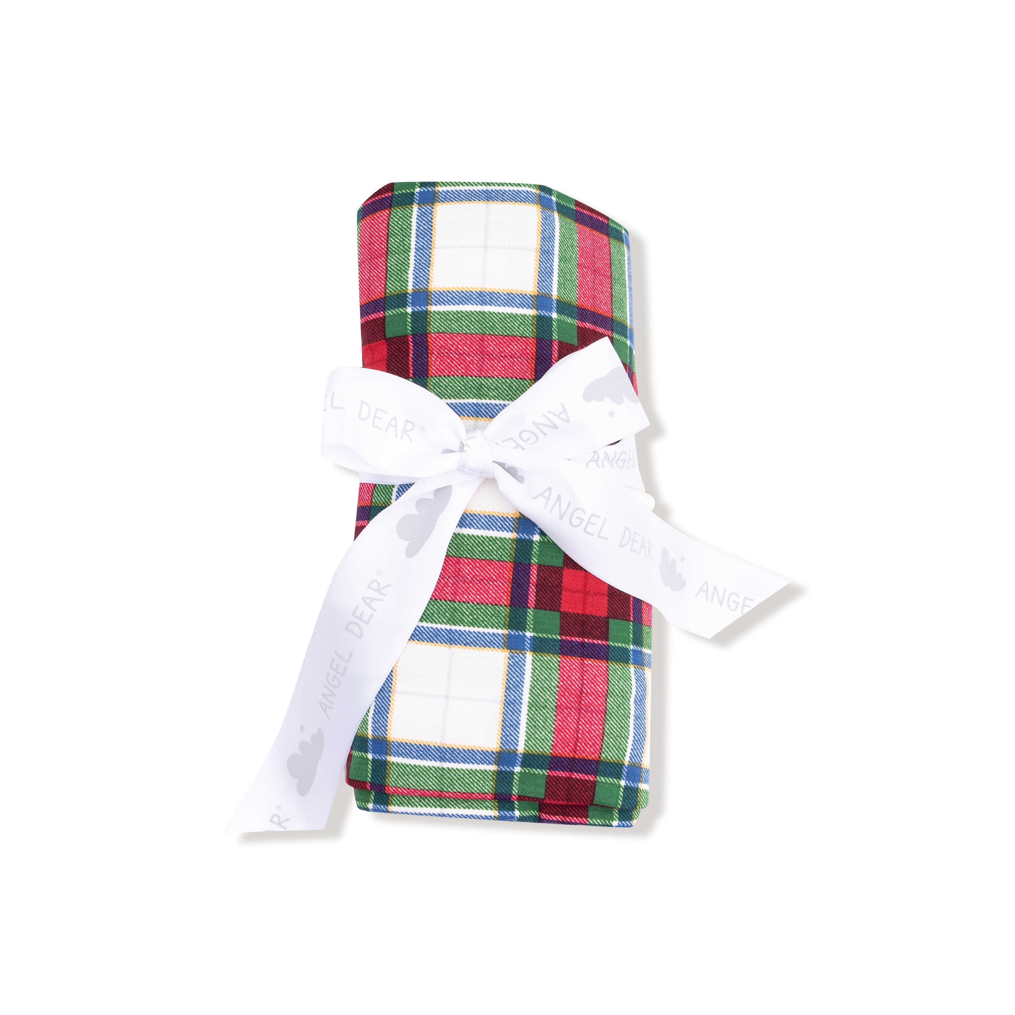 Swaddle Blanket in our  Holiday Plaid print from Angel Dear