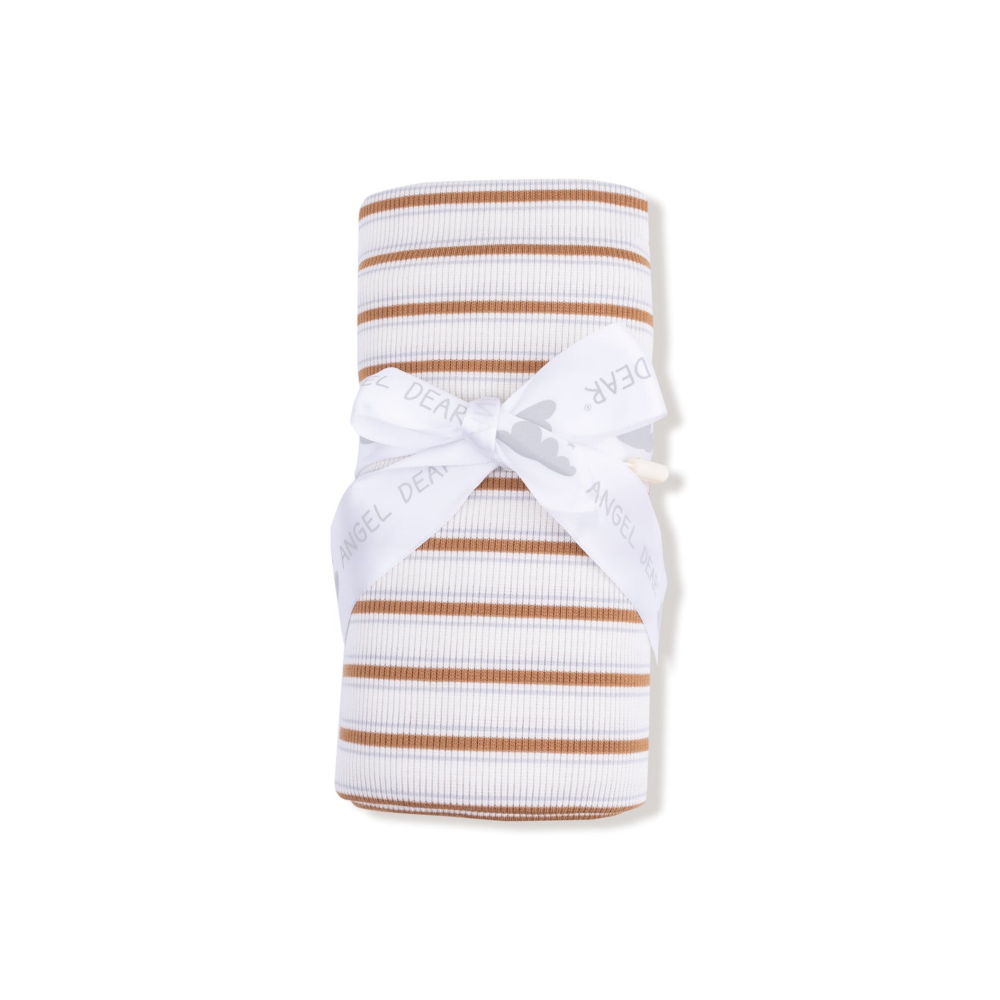 Swaddle Blanket in our  Vintage Stripe - Brown print from Angel Dear