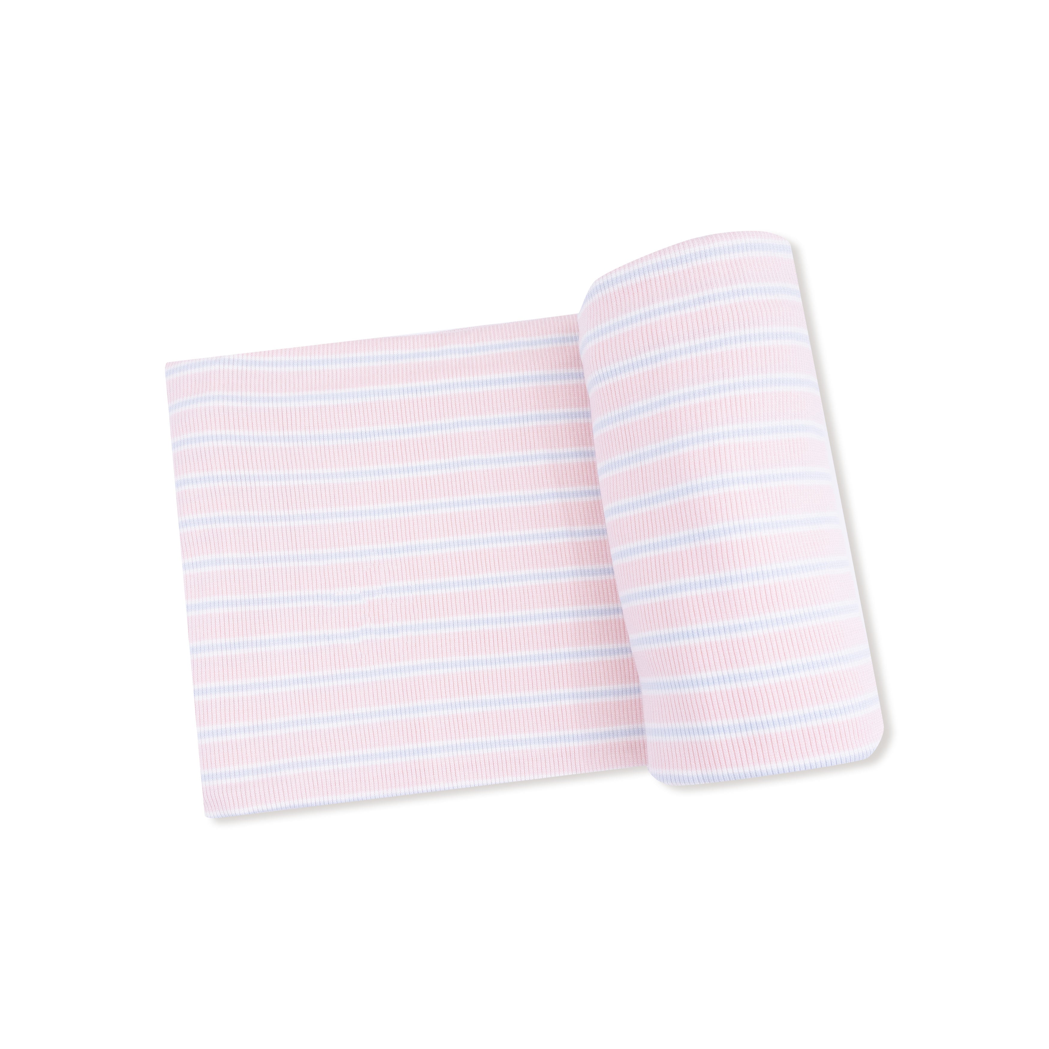 Swaddle Blanket in our Multi Stripe - Pink print from Angel Dear