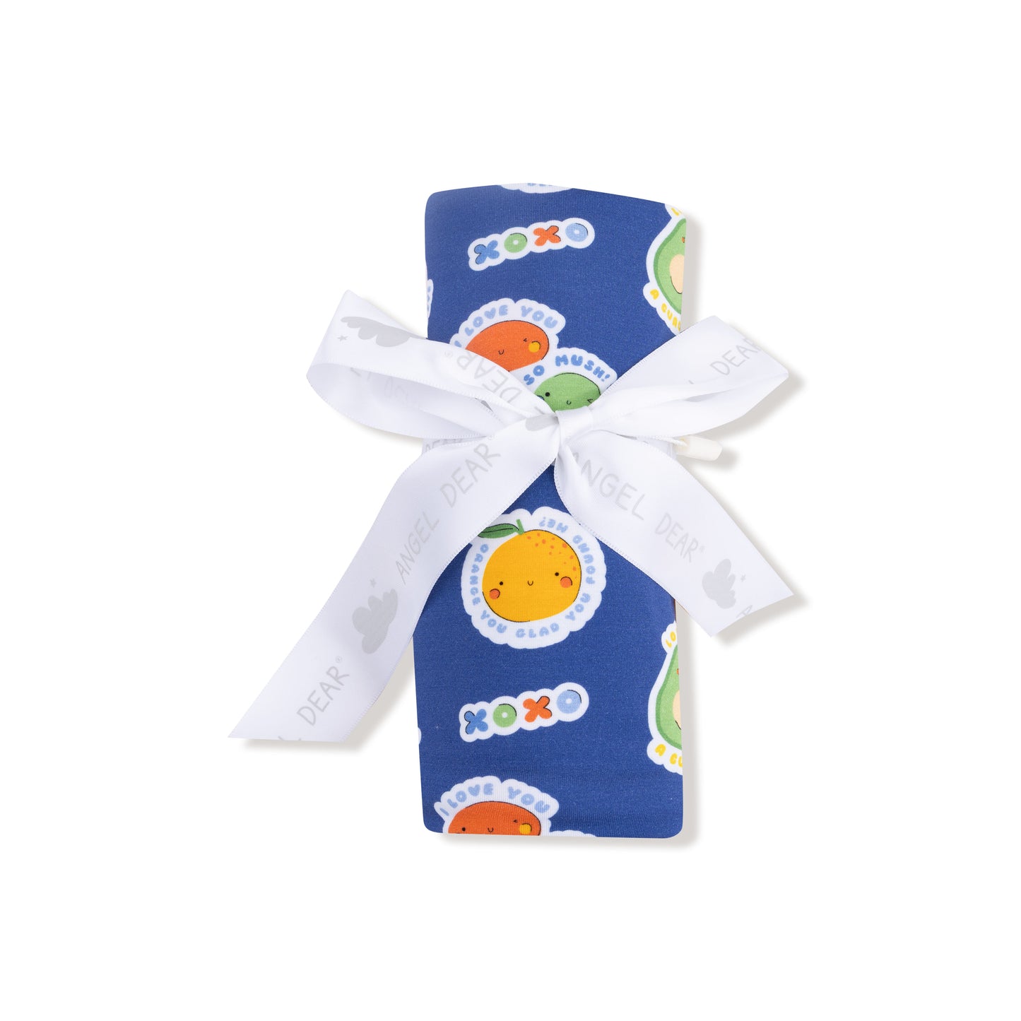 Swaddle Blanket in our  My Funny Valentine - Blue print from Angel Dear