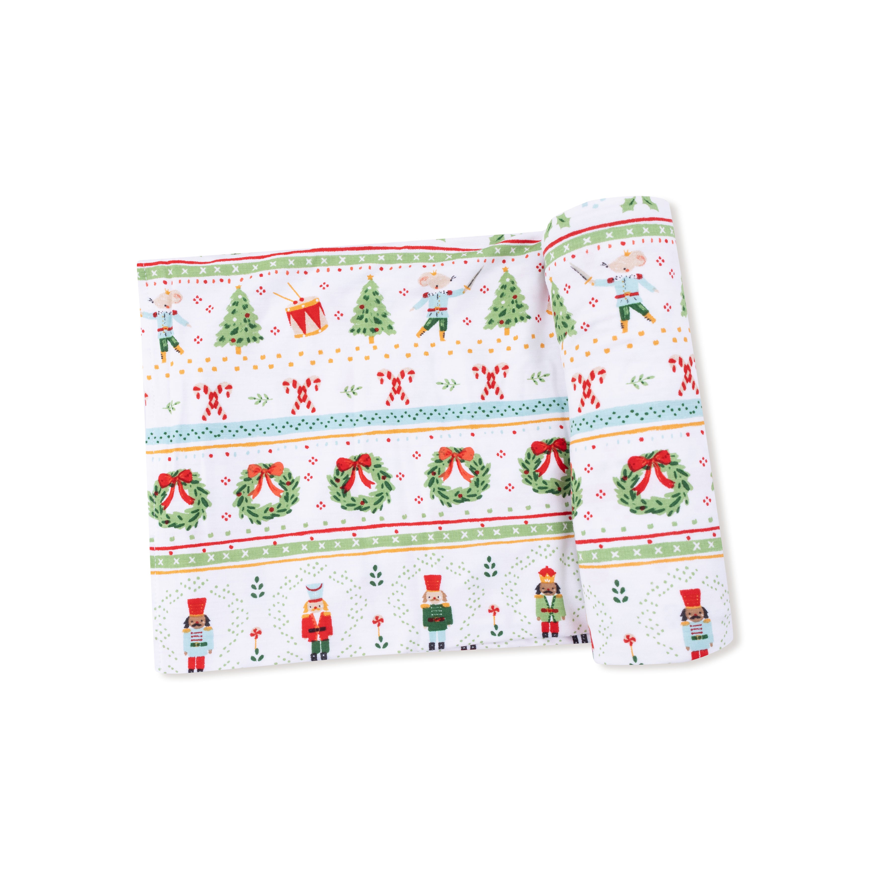 Swaddle Blanket in our  Nutcracker Fair Isle print from Angel Dear
