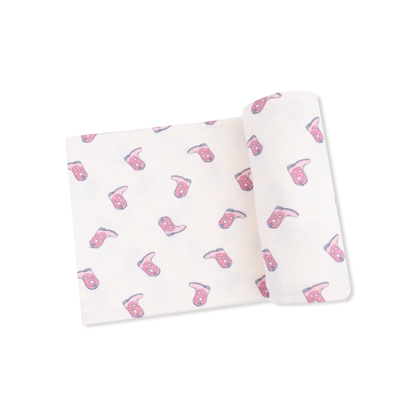 Swaddle Blanket in our  Petite Cowgirl Boots print from Angel Dear
