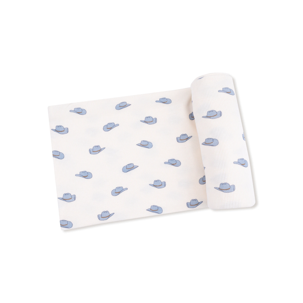 Swaddle Blanket in our  Petite Cowboy Hats print from Angel Dear