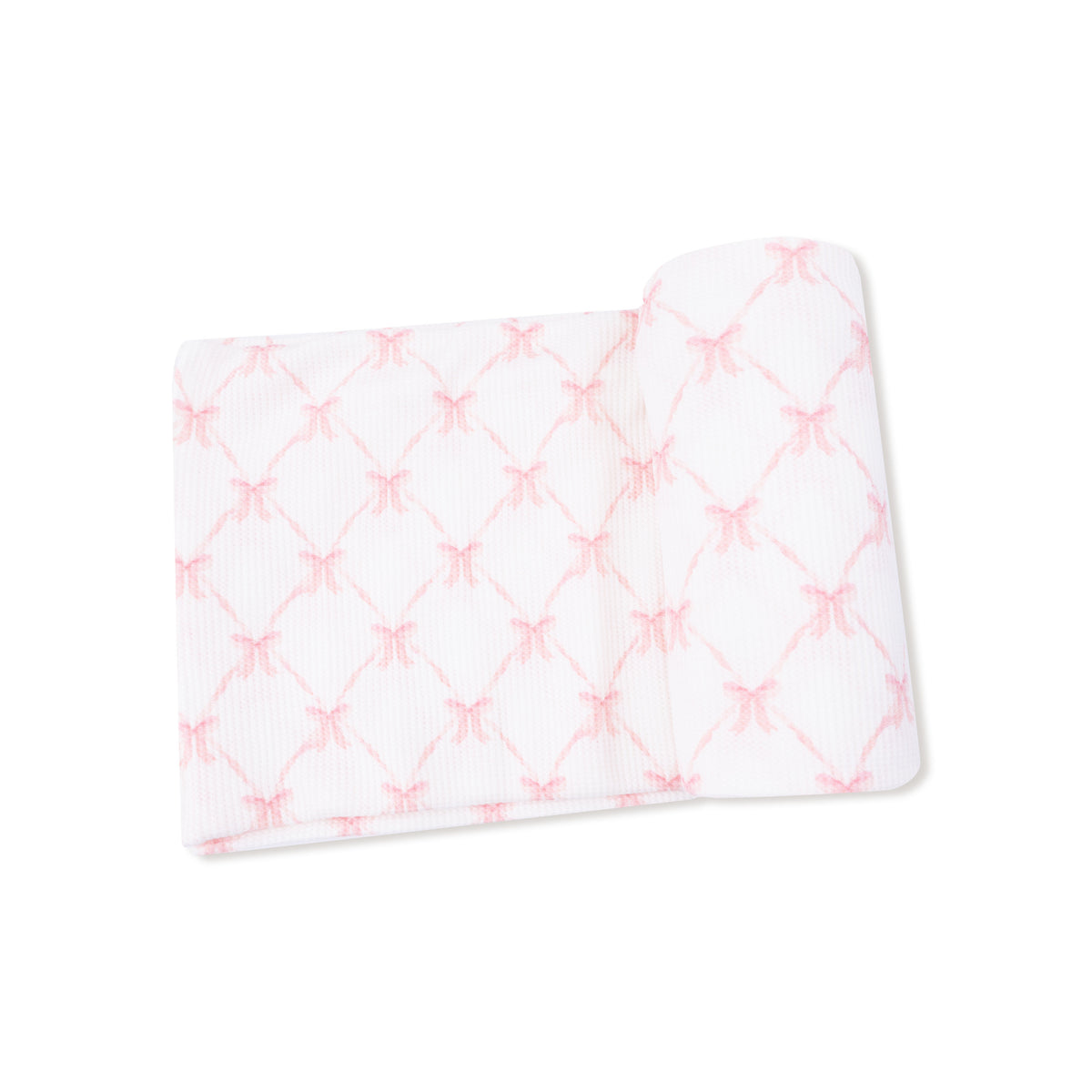 Swaddle in our  Ribbon Bow Trellis print from Angel Dear