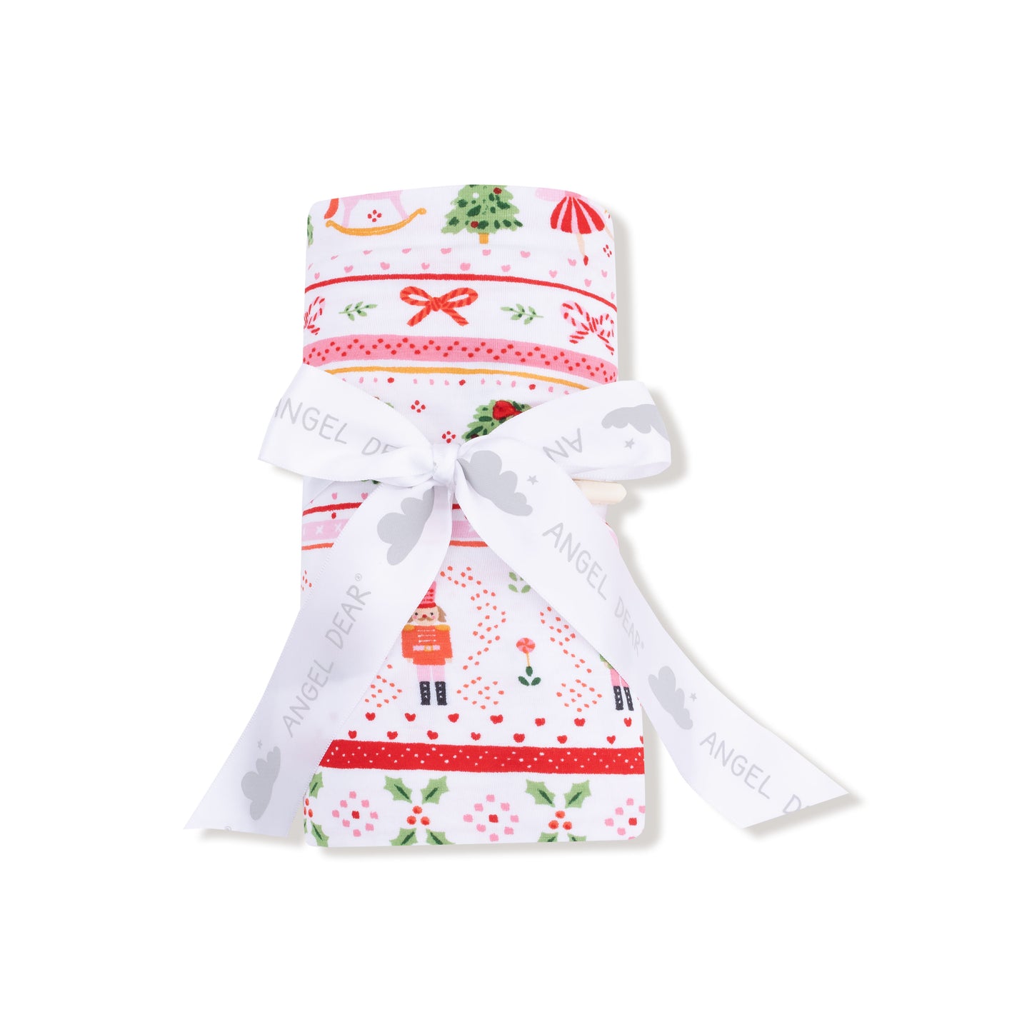 Swaddle Blanket in our  Sugar Plum Fairy - Nutcracker Fair Isle - Pink print from Angel Dear