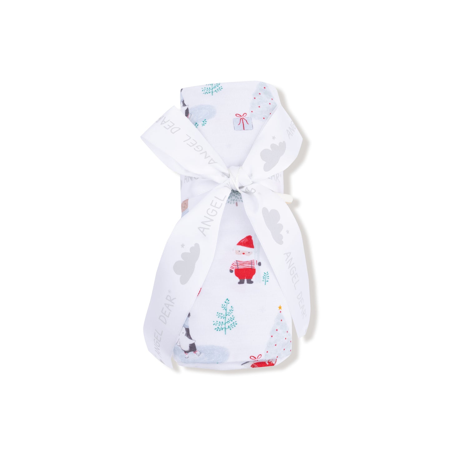 Swaddle Blanket in our  Santa Ski Friends print from Angel Dear