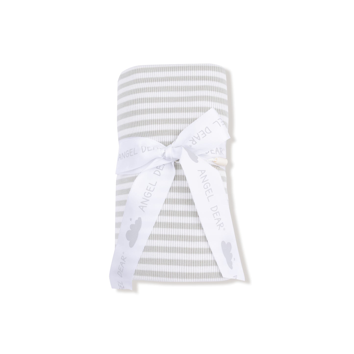 Swaddle Blanket in our Stripe - Mineral- Grey/White print from Angel Dear