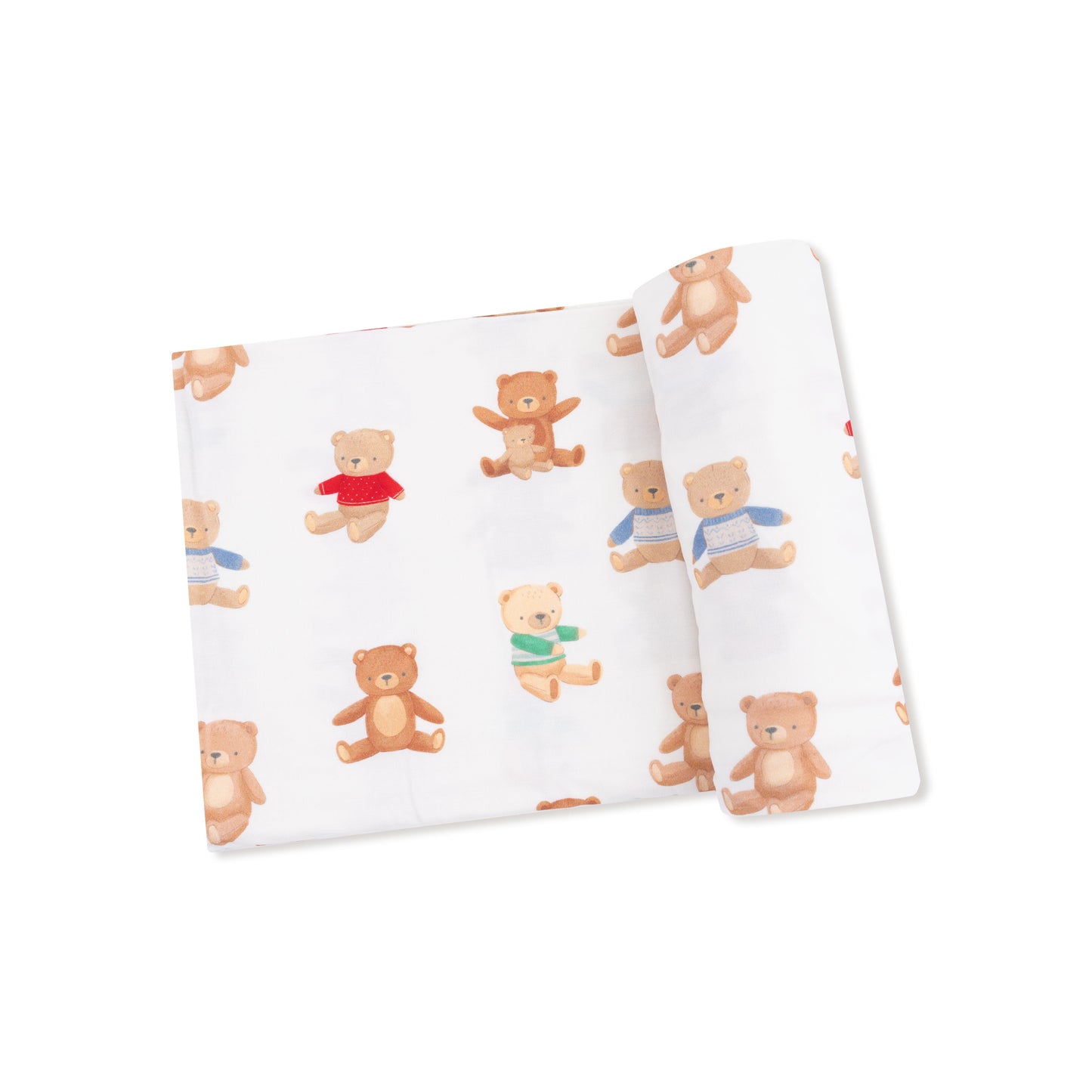 Swaddle Blanket in our  Teddy Bear Collection print from Angel Dear