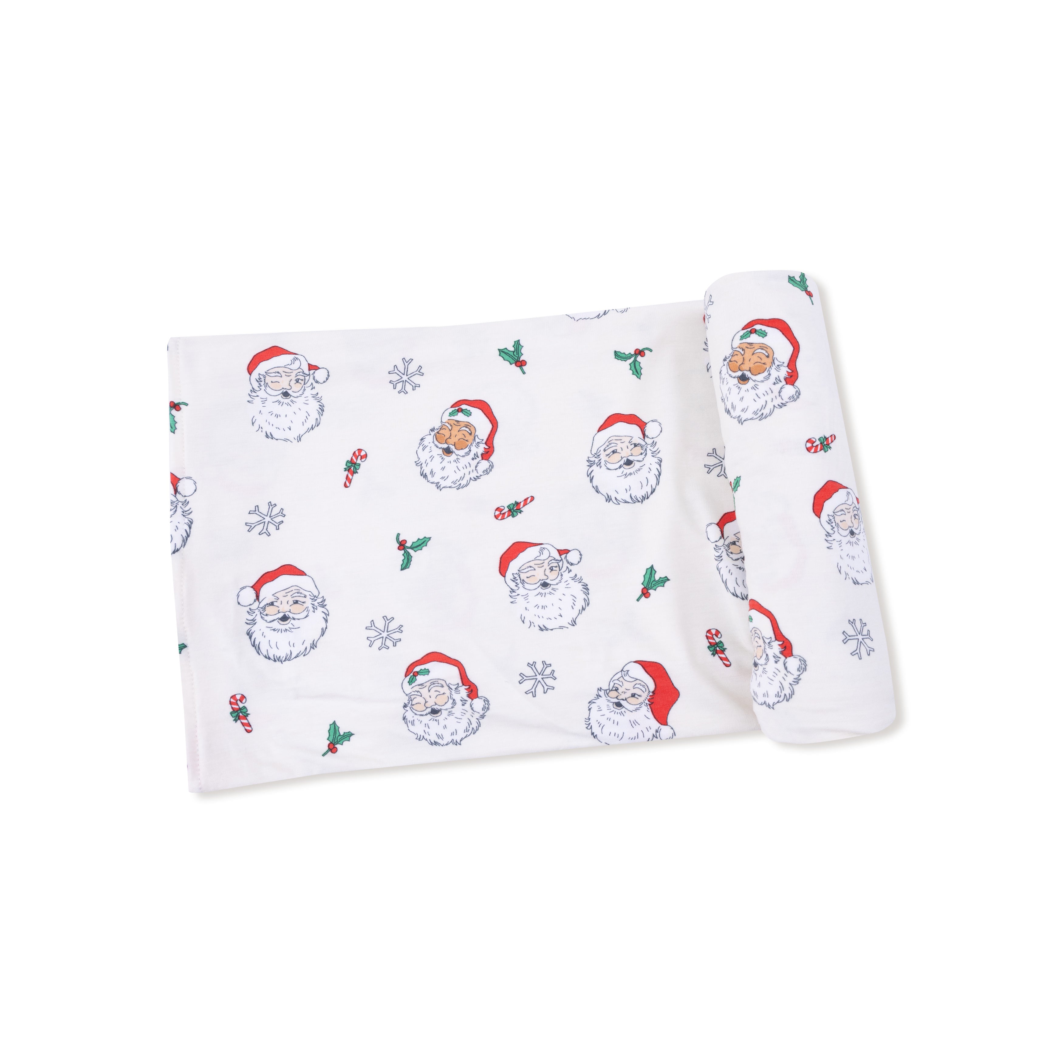 Swaddle Blanket in our  Vintage Santas print from Angel Dear