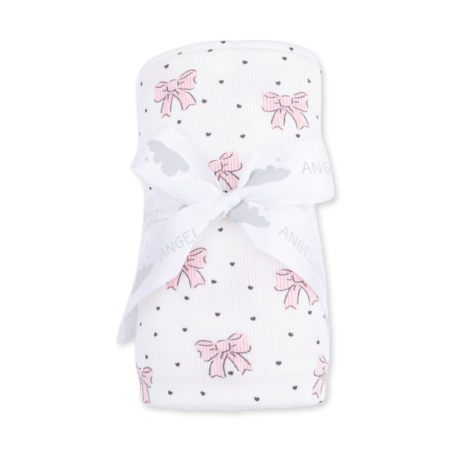 Bows and Hearts - Swaddle Blanket