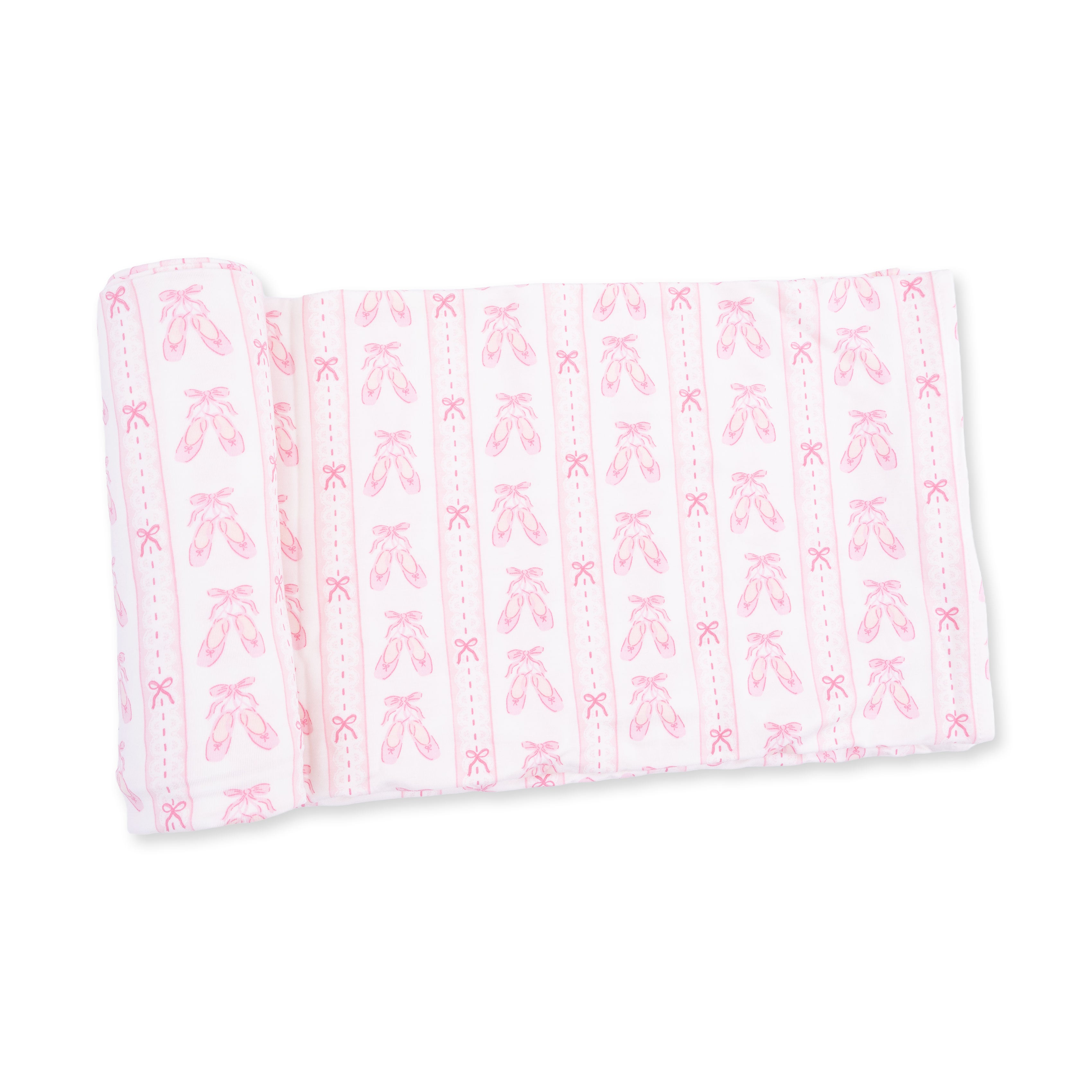 Ballet Shoes Ribbon Stripe - Swaddle Blanket