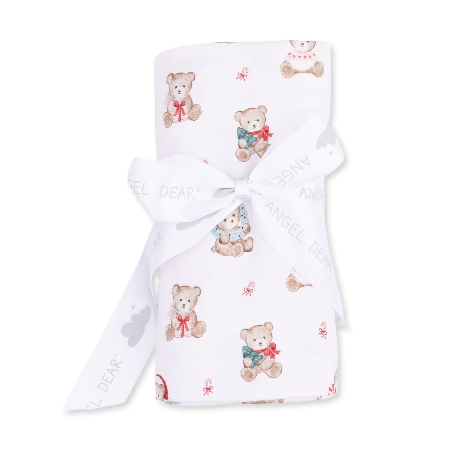 Christmas Teddy Bears Pink - Swaddle Blanket