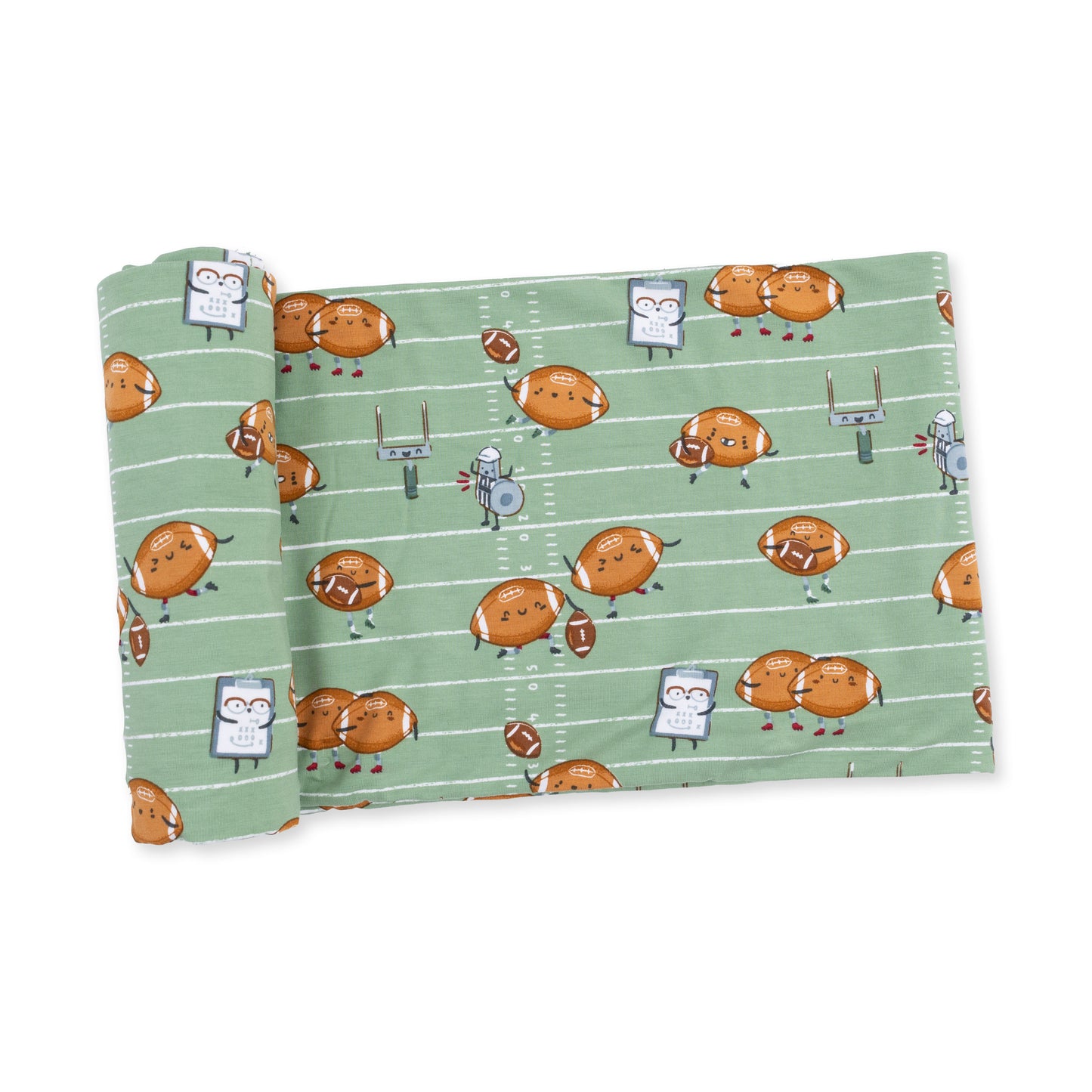 Footballs Playing Football - Swaddle Blanket