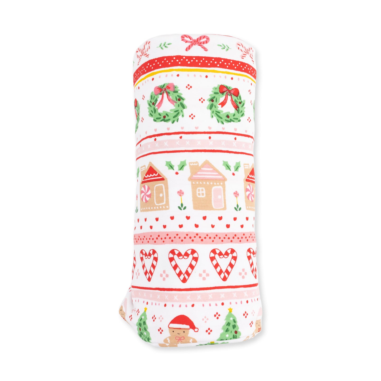 Gingerbread Fair Isle Pink - Swaddle Blanket