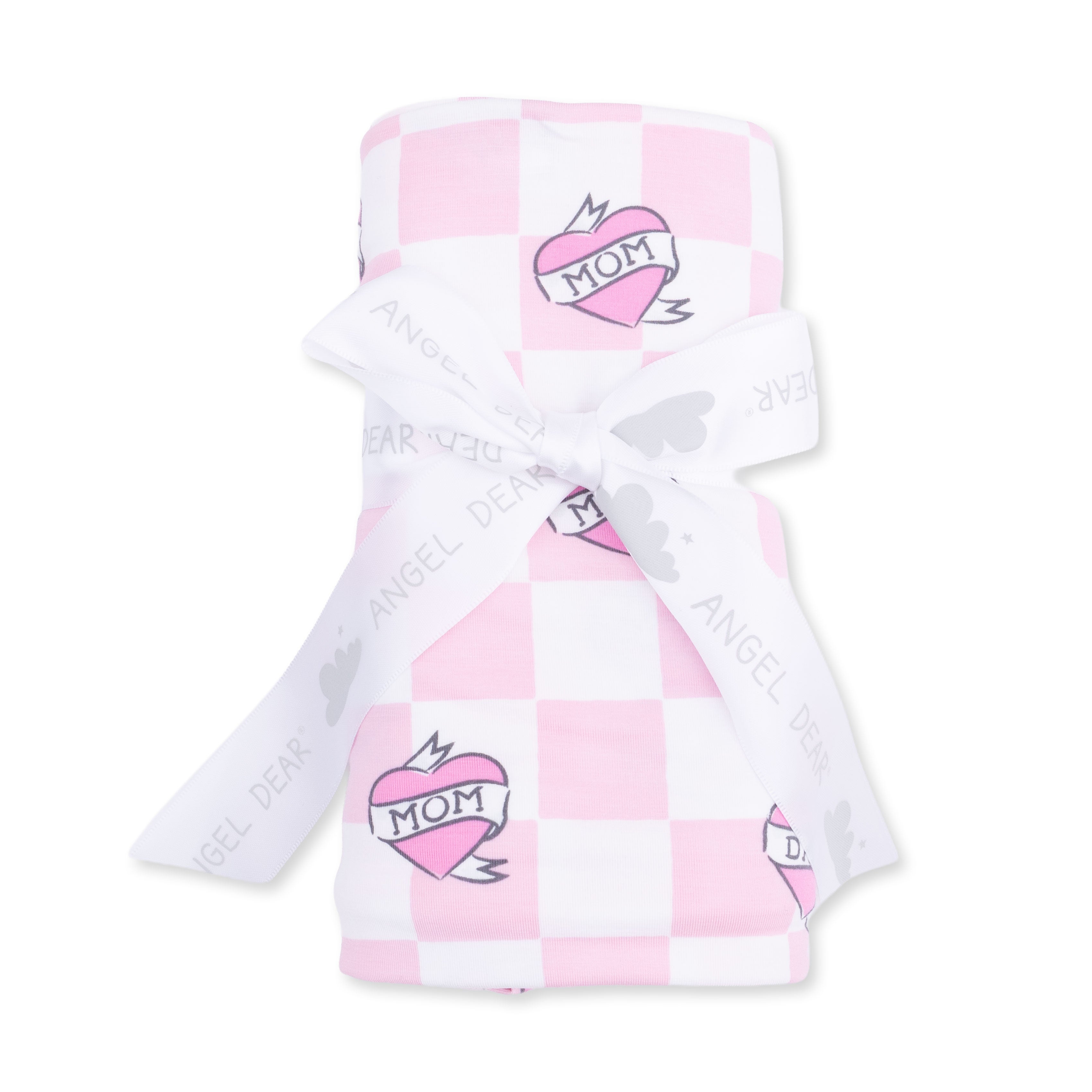 Heart Tattoo Check Pink - Swaddle Blanket