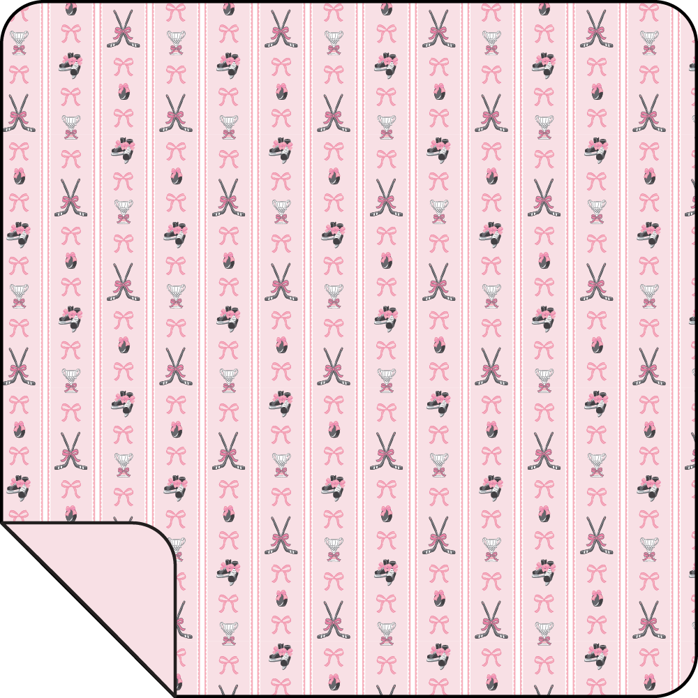 Megan's Bowtiful Hockey Stripe - Swaddle Blanket