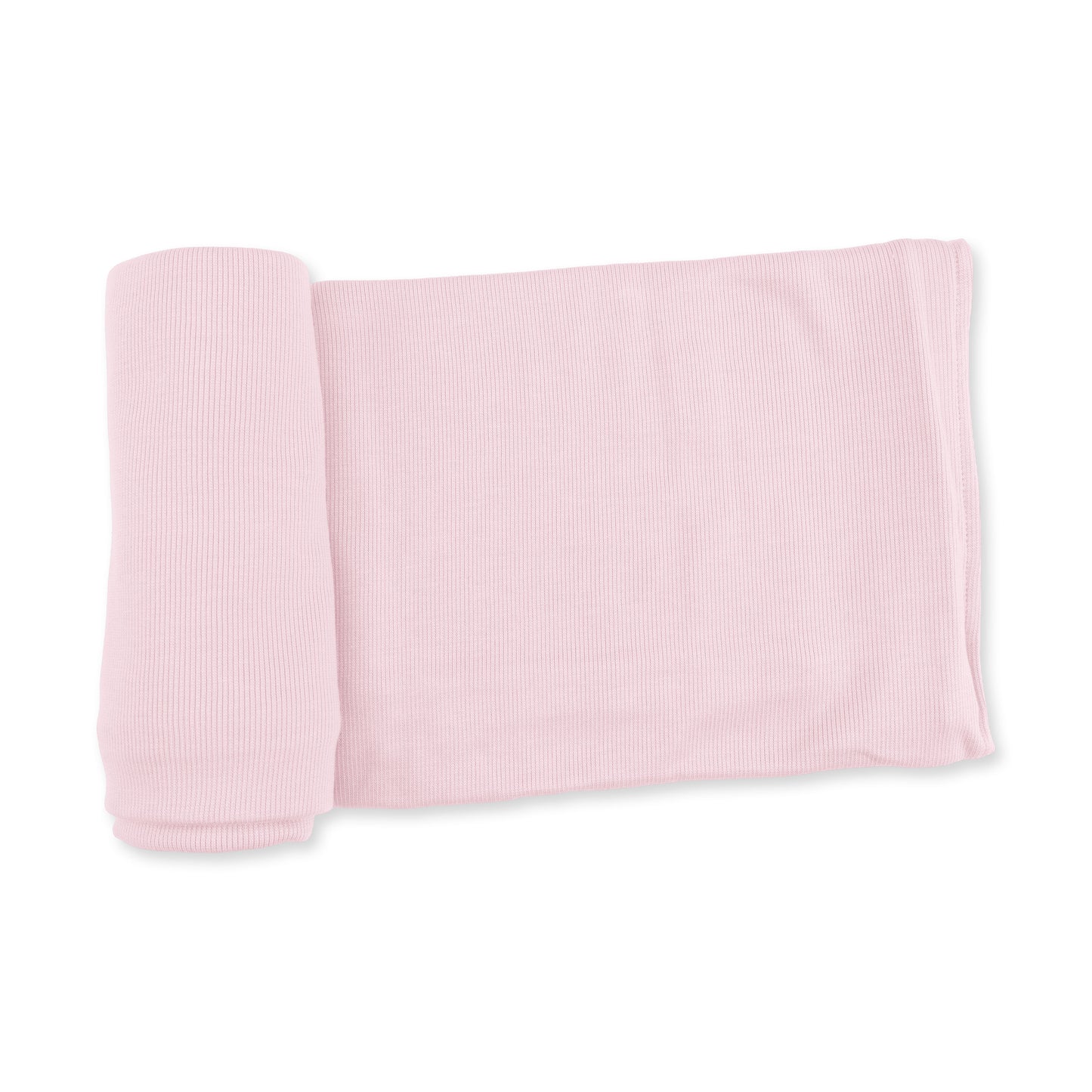 Solid Veiled Pink Rib - Swaddle Blanket