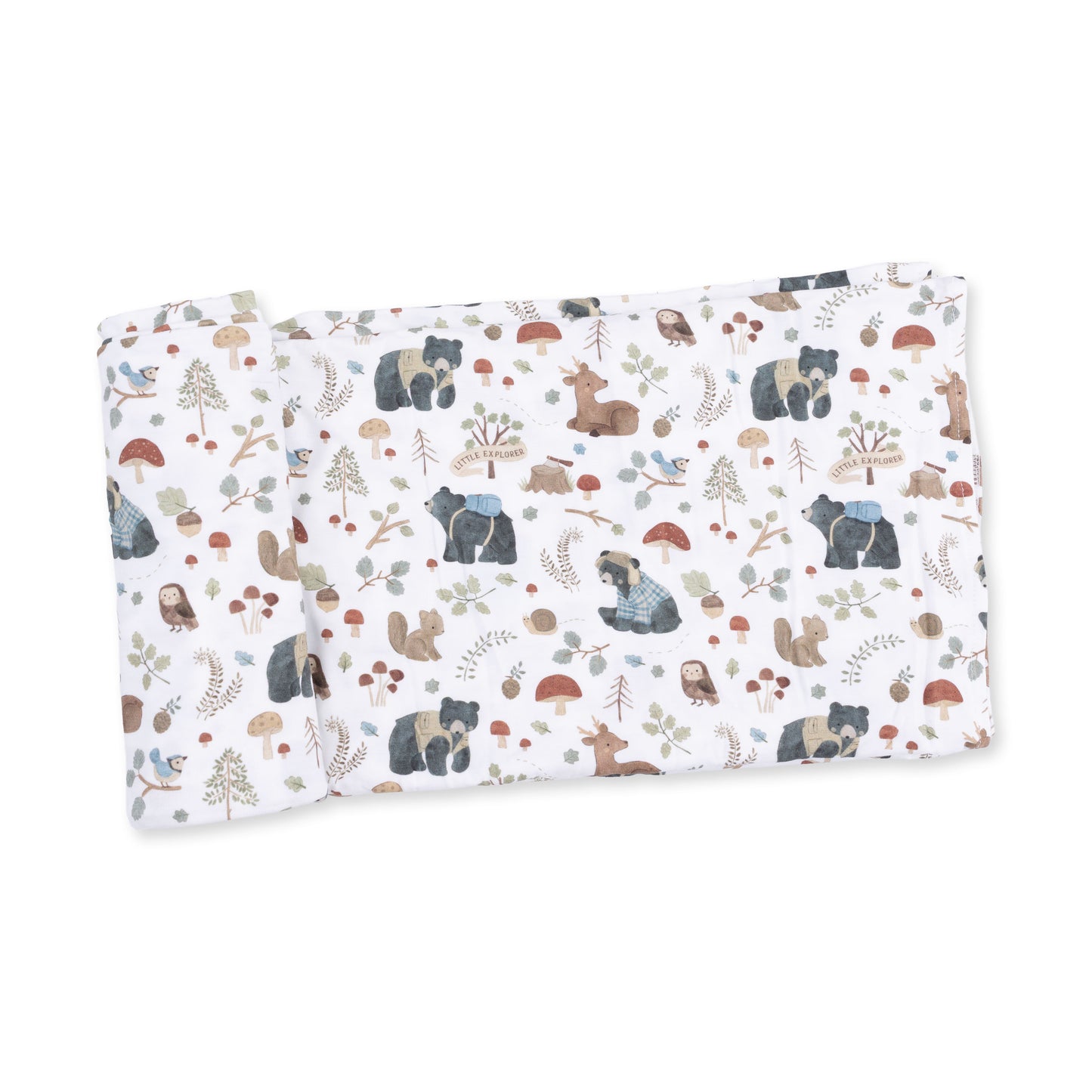 Southern Woodland Animals Green - Swaddle Blanket