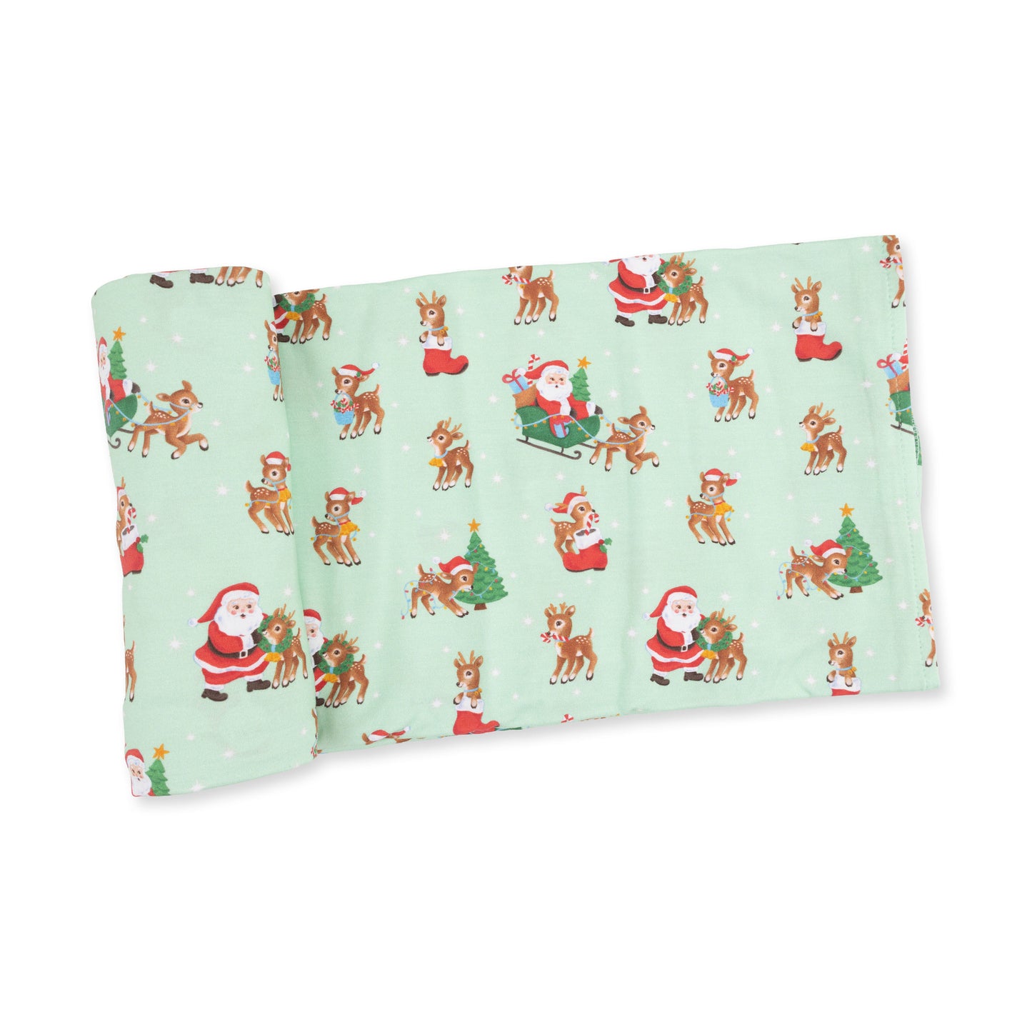 Vintage Reindeer & Santa Uni - Swaddle Blanket