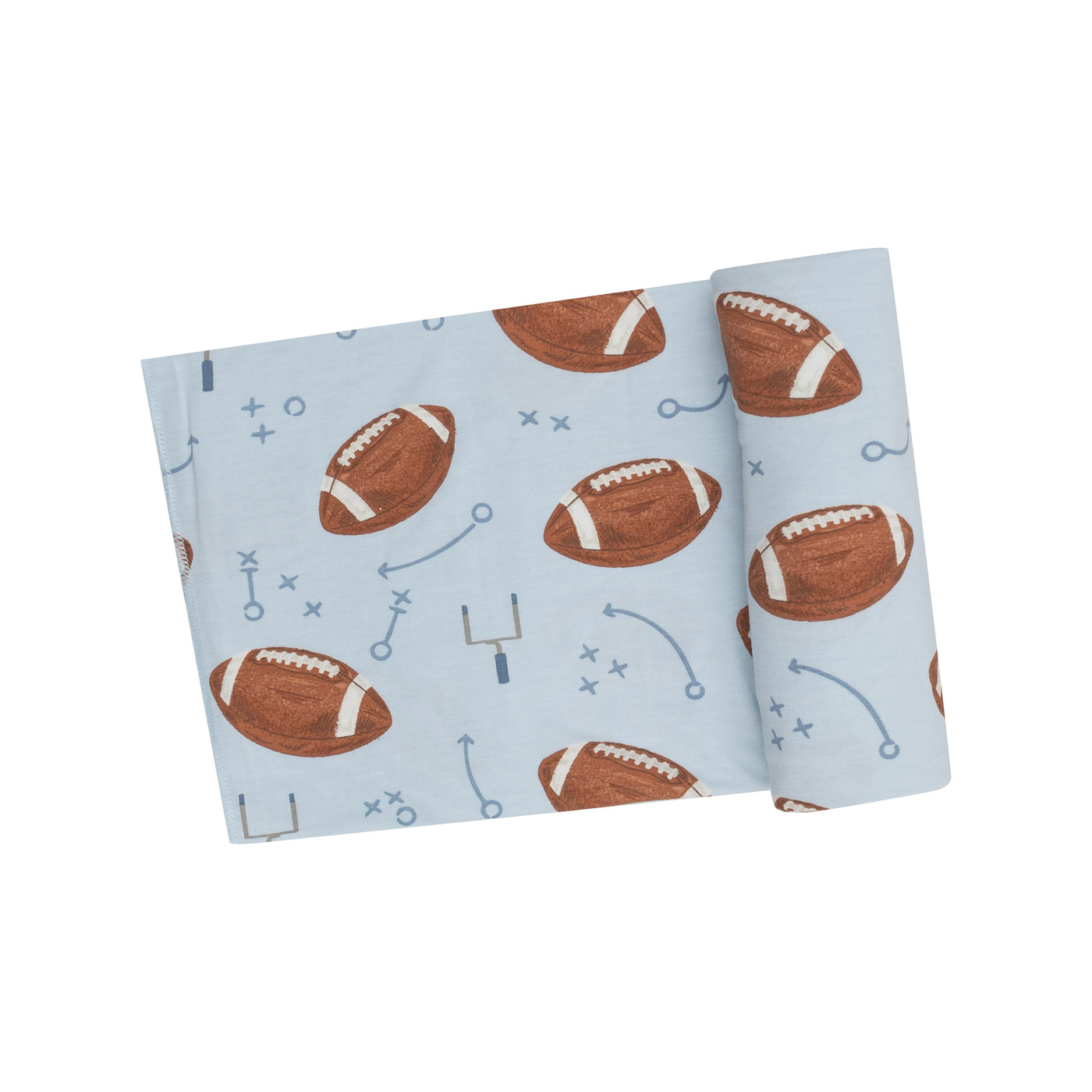 Swaddle Blanket - Footballs Blue by Angel Dear