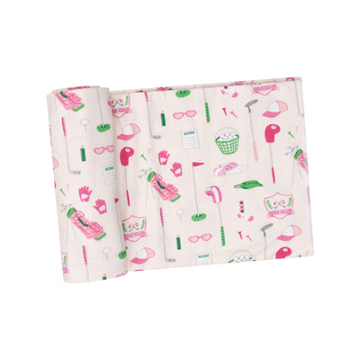 Swaddle Blanket - Golf Club Pink-Angel Dear