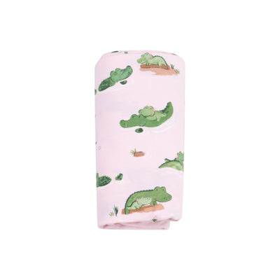 Swaddle Blanket - Alligator Pink