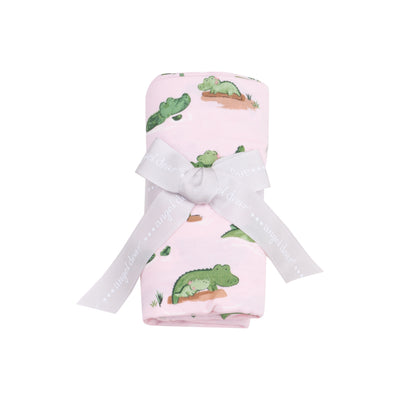 Swaddle Blanket - Alligator Pink