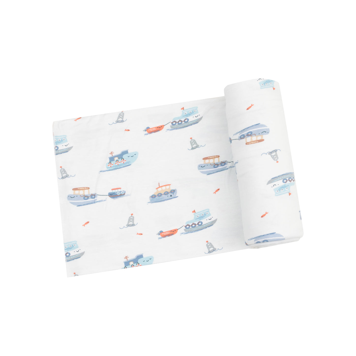 Swaddle Blanket - Bubbly Tugboats