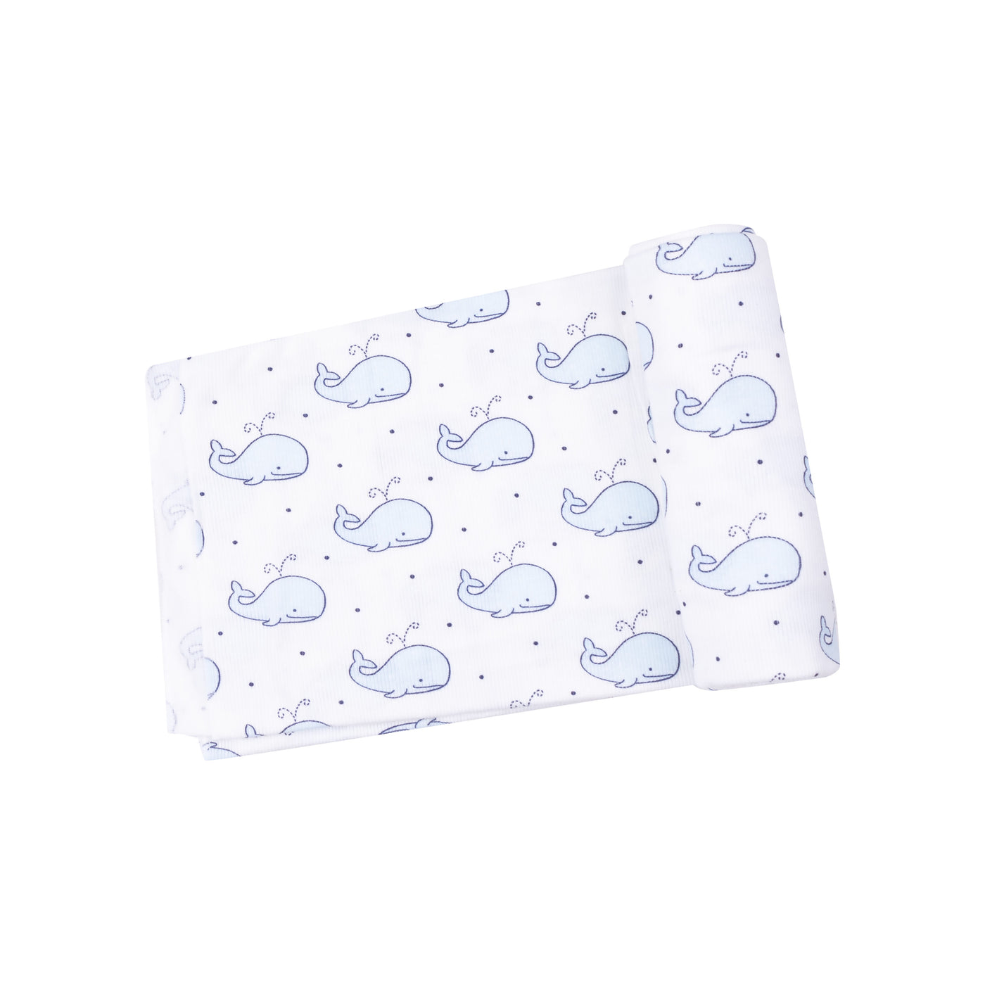 Swaddle Blanket - Bubbly Whale Blue-Angel Dear