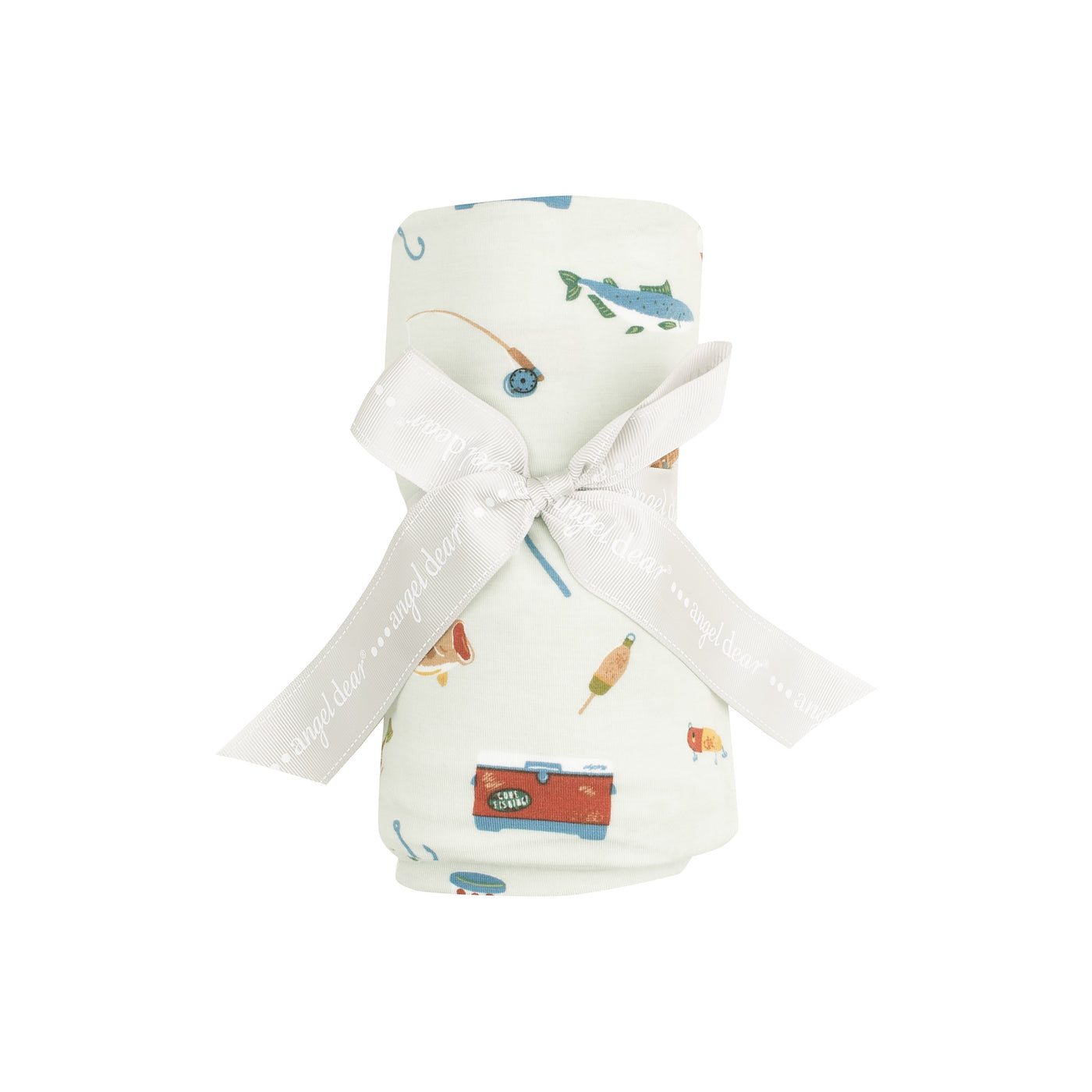 Swaddle Blanket - Fishing Things Green