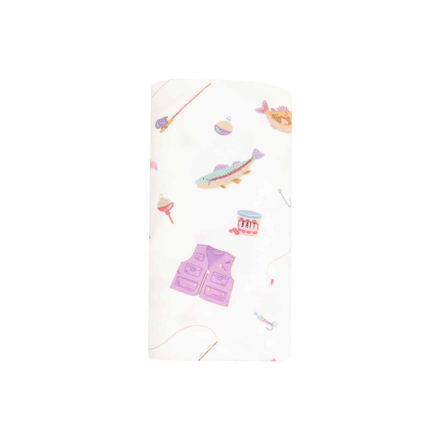 Swaddle Blanket - Fishing Things Pink