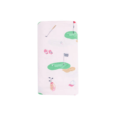 Swaddle Blanket - Golf Things Pink-Angel Dear