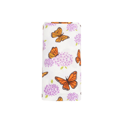 Swaddle Blanket - Monarch Butterflies and Milkweed