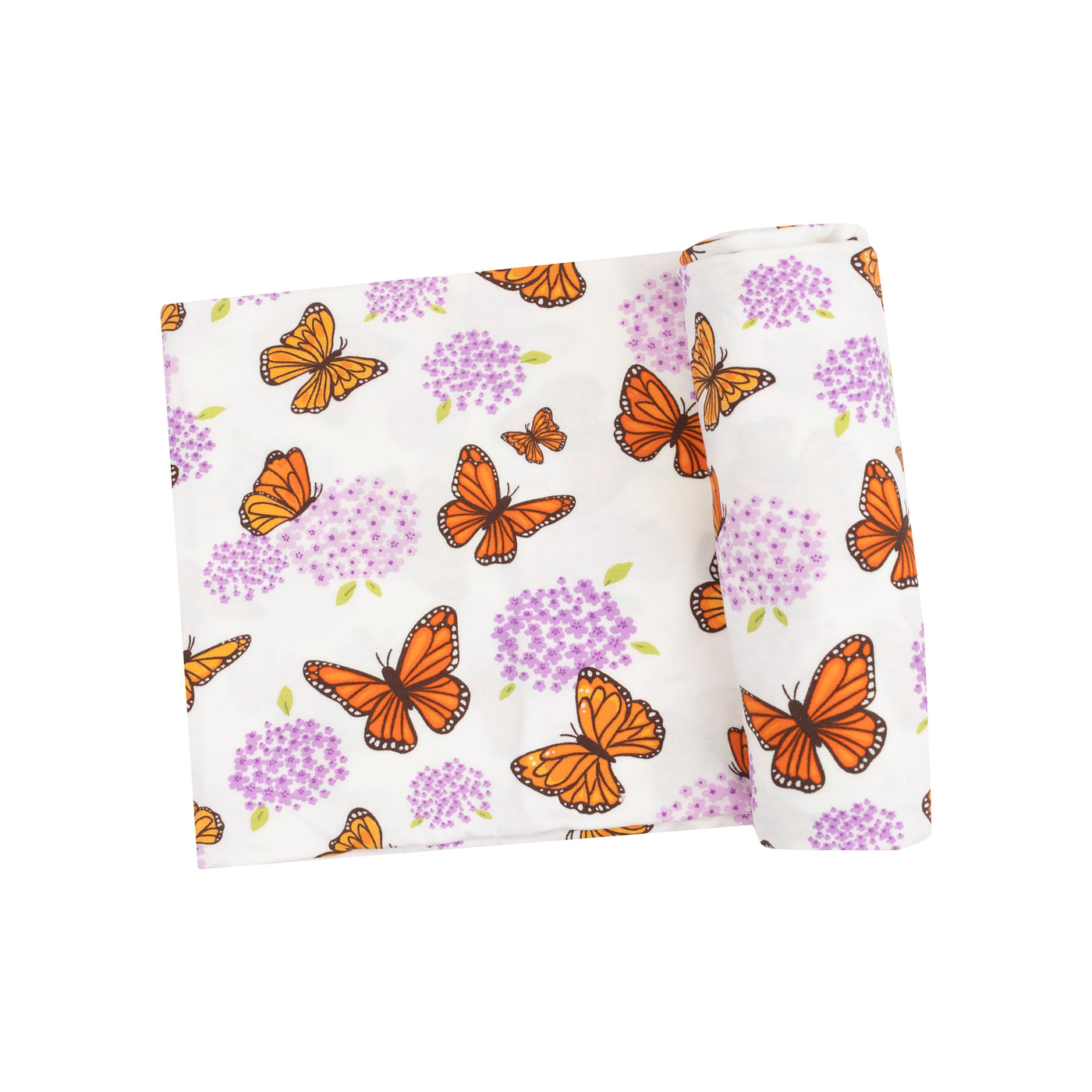 Swaddle Blanket - Monarch Butterflies and Milkweed