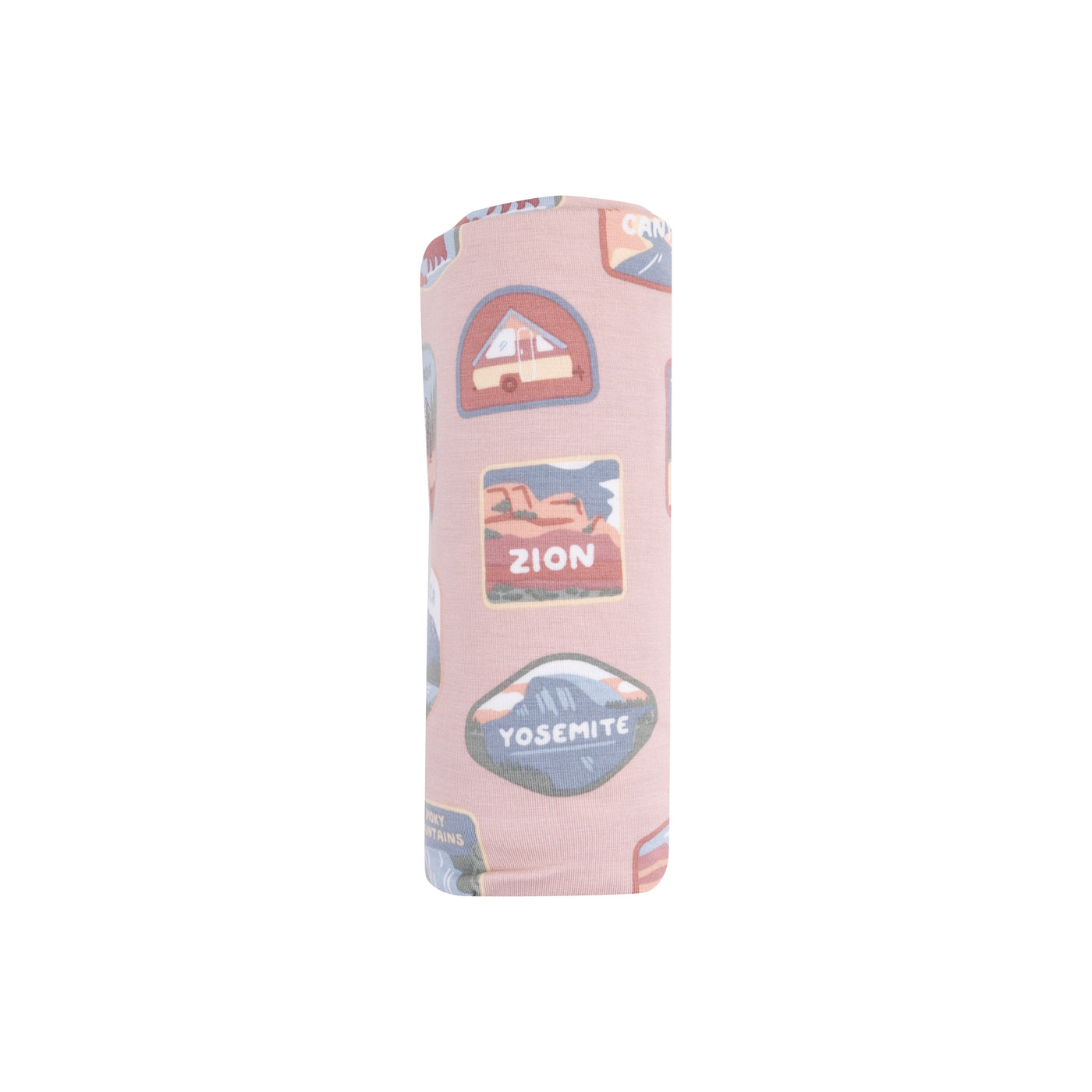 Swaddle Blanket - National Park Patches Pink