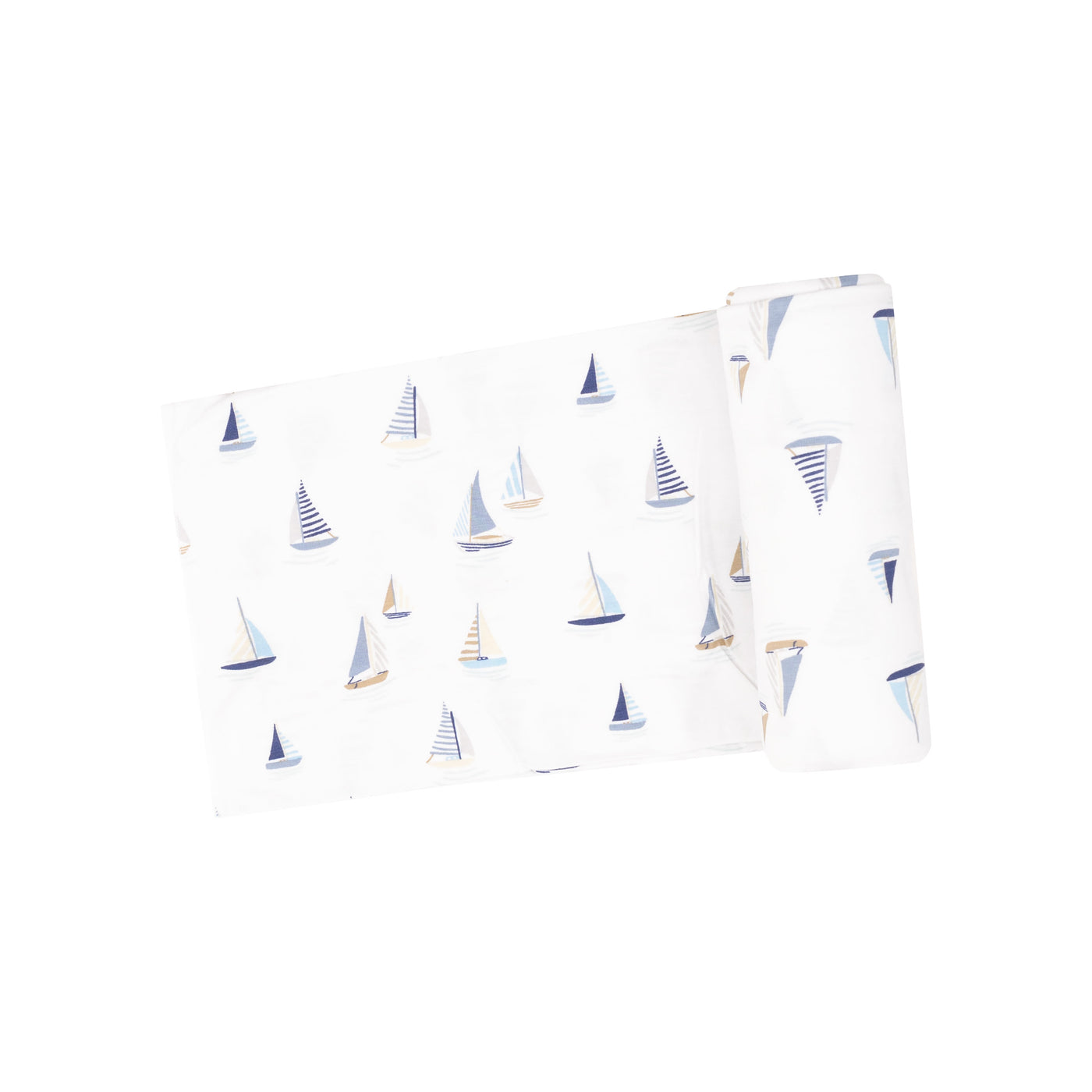 Swaddle Blanket - Sailboats Blue