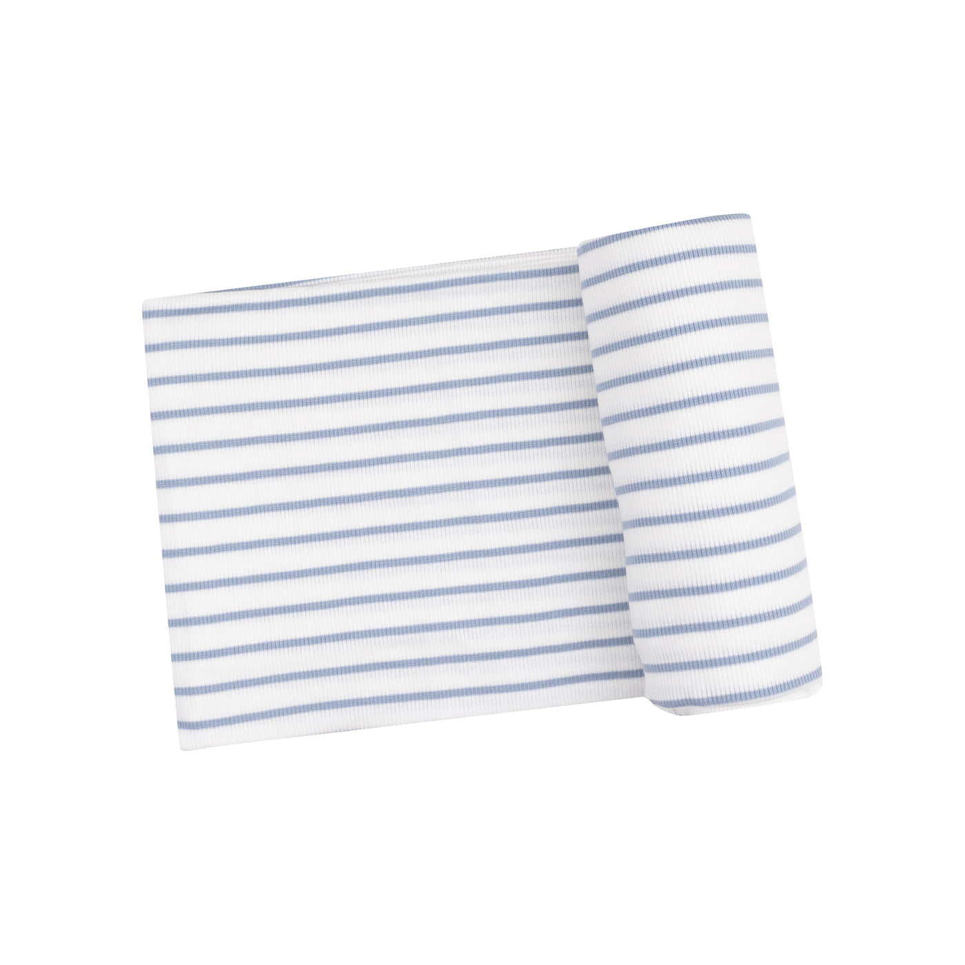 Swaddle Blanket - French Stripe Dusty Blue