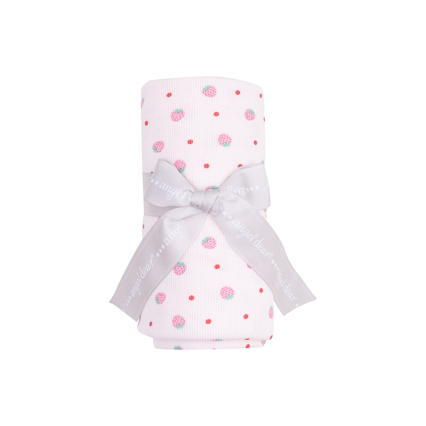 Swaddle Blanket - Strawberry Swiss Dot