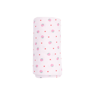 Swaddle Blanket - Strawberry Swiss Dot-Angel Dear