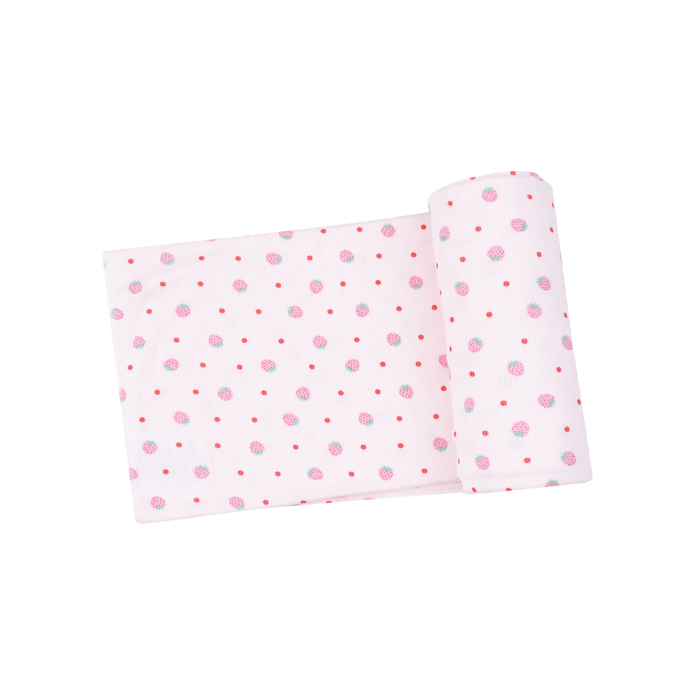 Swaddle Blanket - Strawberry Swiss Dot-Angel Dear