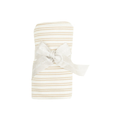 Swaddle Blanket - Stripe Oxford Tan