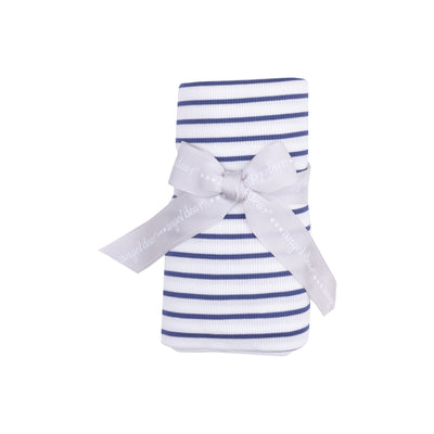 Swaddle Blanket -  Stripe Vintage Navy-Angel Dear