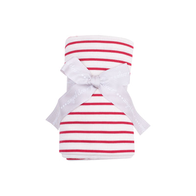 Swaddle Blanket - Stripe Vintage Red