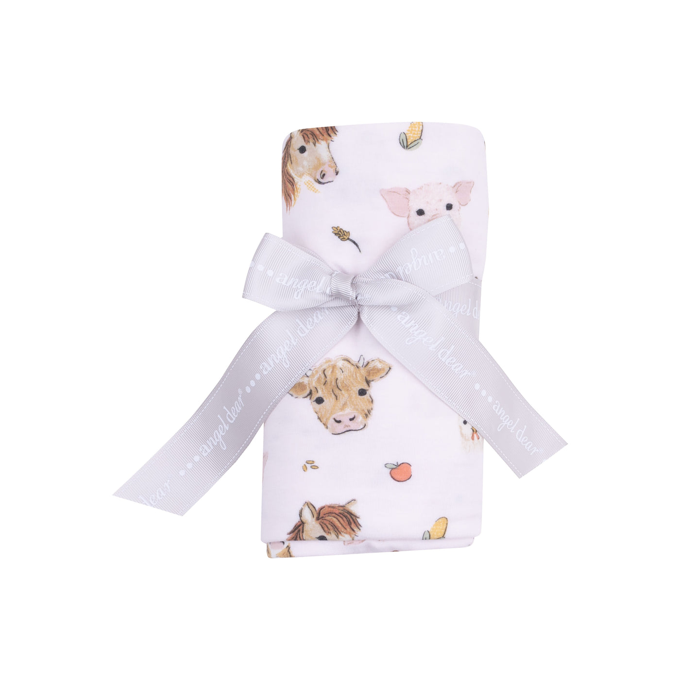 Swaddle Blanket - Vintage Animals Faces Pink