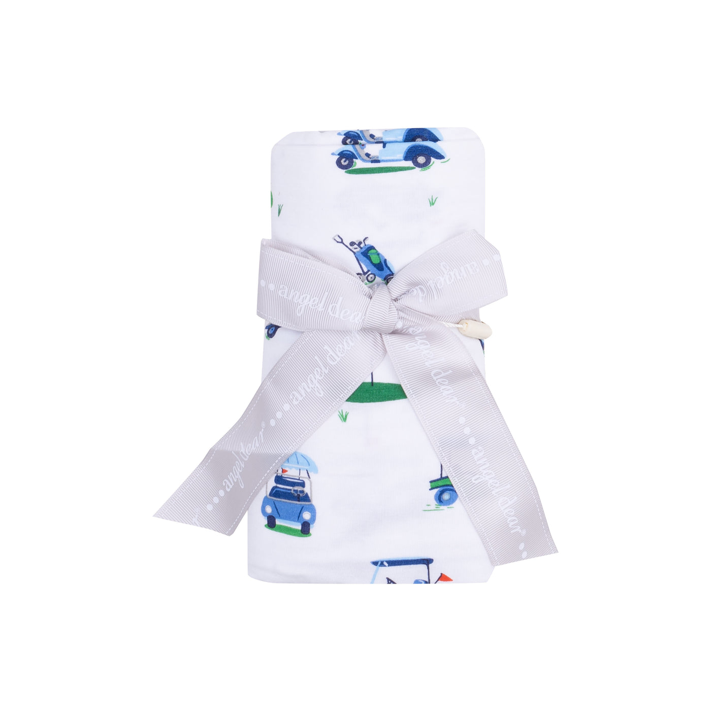 Swaddle Blanket - Vintage Golf Carts Blue-Angel Dear