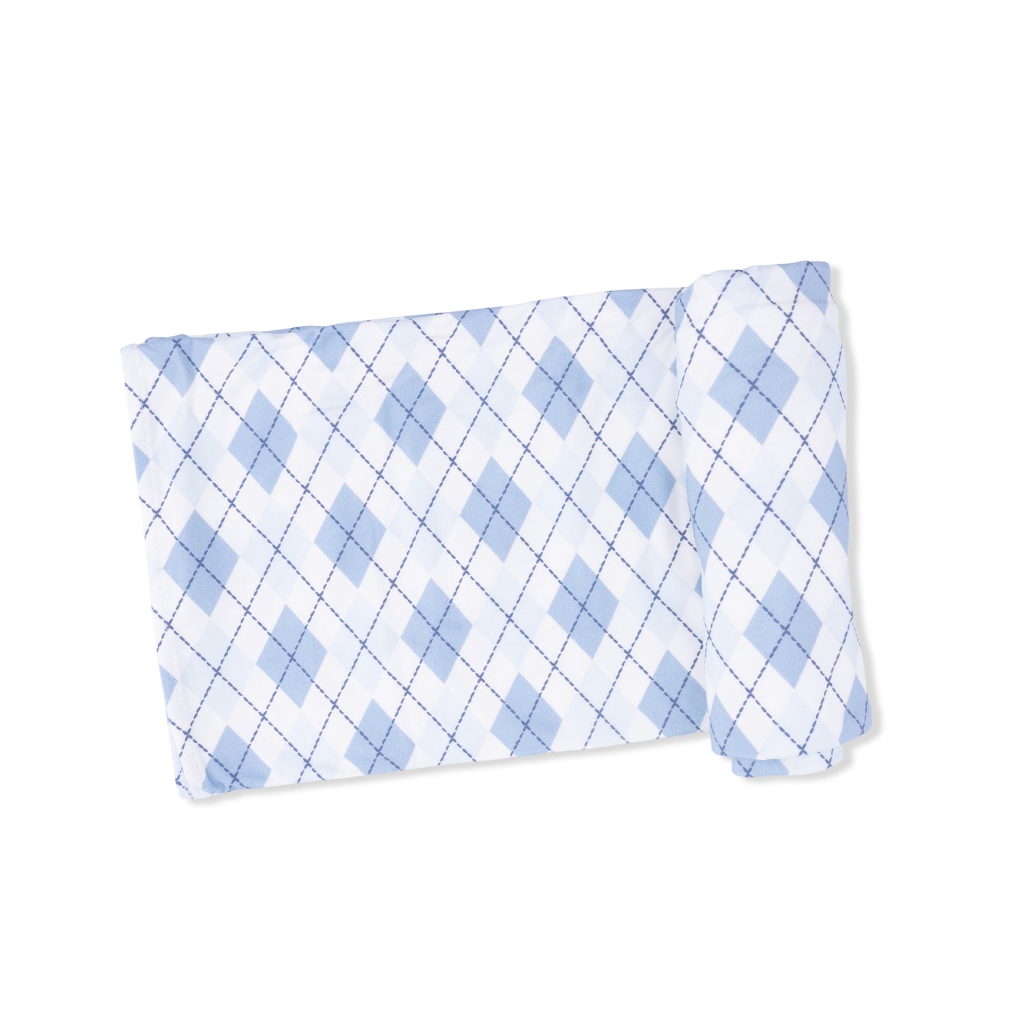 Blue Argyle - Swaddle Blanket-Angel Dear