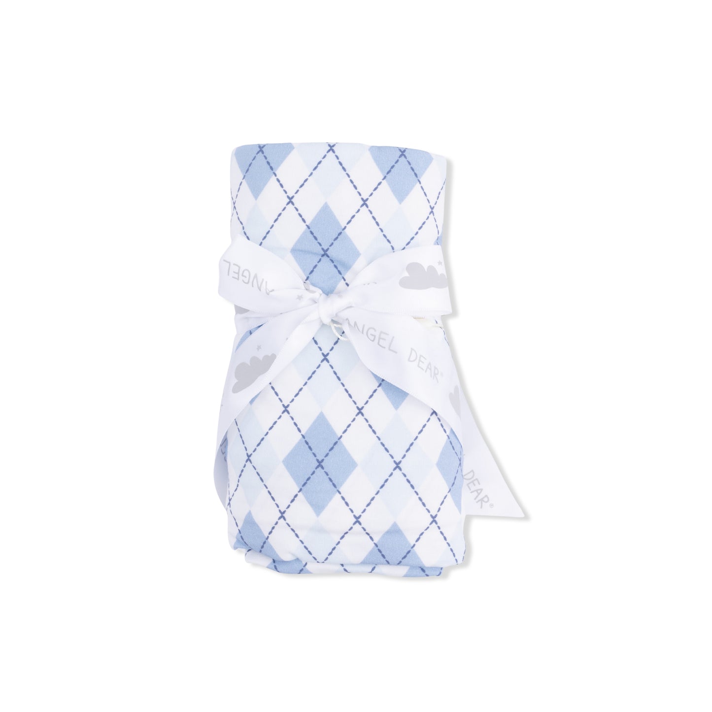 Blue Argyle - Swaddle Blanket-Angel Dear