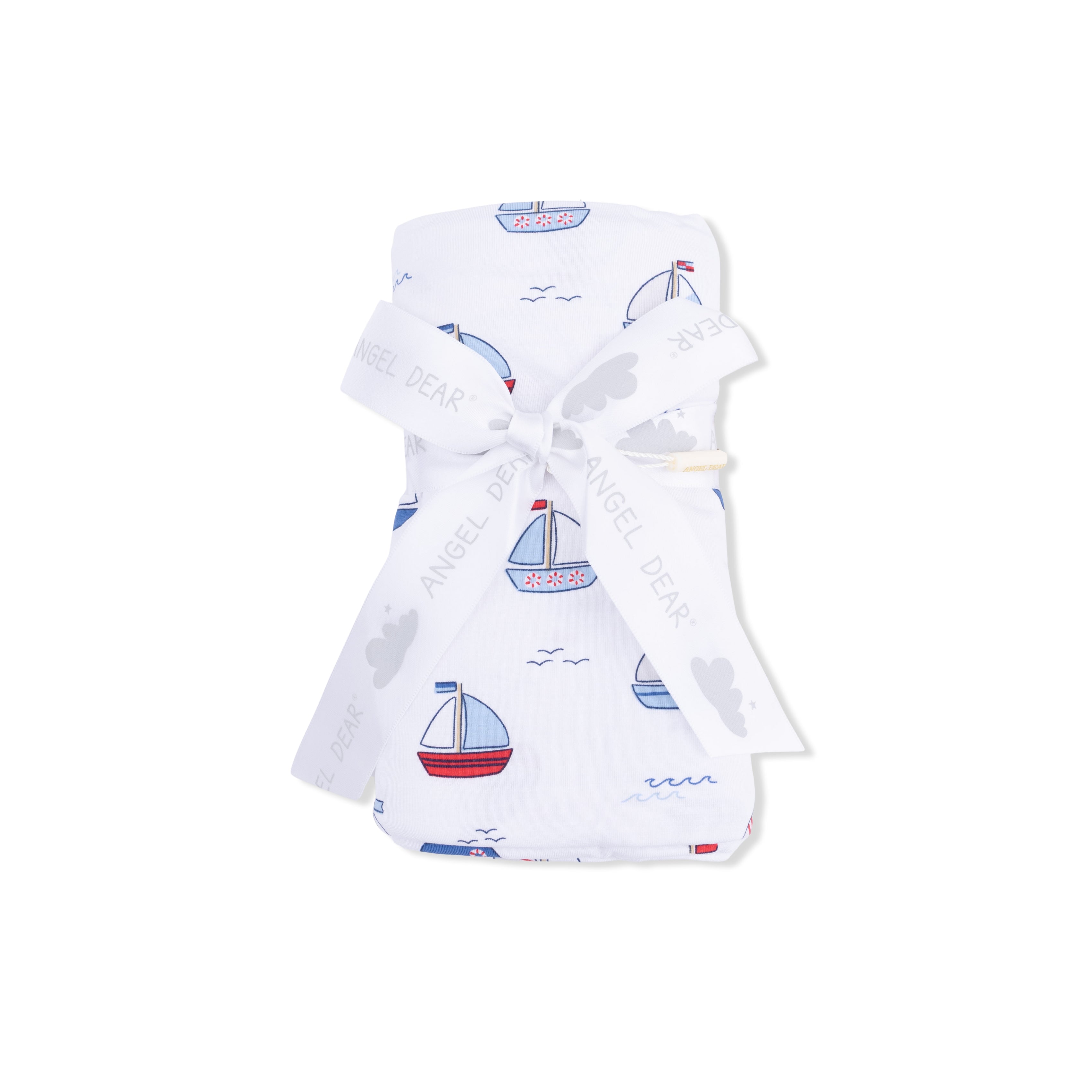 Bubbly Sailboats Blue - Swaddle Blanket-Angel Dear