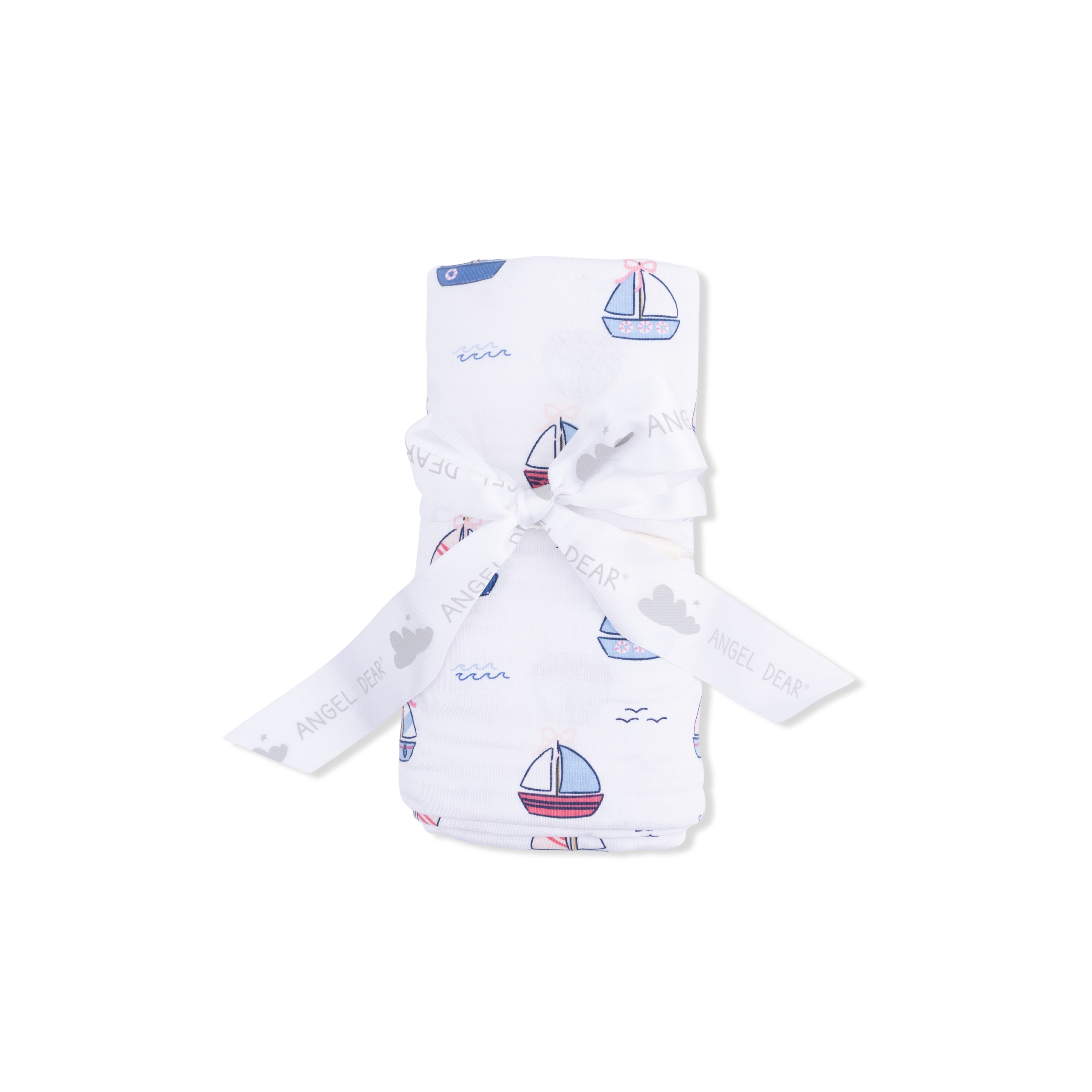 Bubbly Sailboats Pink - Swaddle Blanket-Angel Dear